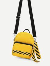 Contrast Striped Detail Backpack