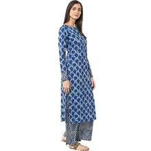 Jaipur Kurti Indigo Printed Kurta with Palazzo Trousers