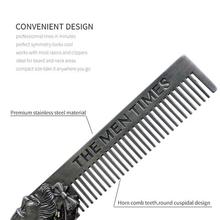 High Quality Cool Men Beard Shaping Template Stainless Steel Beard Comb Men Hair Beard Trim Tool