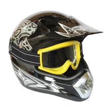 MRD Auto Black Dot Shine Full Face Off-Road Helmet - (AL106)