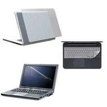 3 In 1 Laptop Skin Pack For 15.6 inch Screen Guard/Keyboard Protector/Back- Panel Transparent Skin