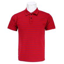 Red Stripe Polo Neck T-Shirt For Men