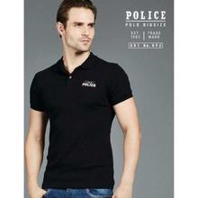 Police BP2 Big Size Polo T-Shirt- Black