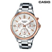 Casio Sheen Round Dial Chronograph Watch For Women-SHE-3058SG-7AUDR