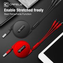 CHINA SALE-   Cafele 3 in 1 Retractable USB Cable for iPhone