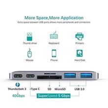 Type-C 6 in 1 Multi-Port Hub Adapter With USB-C Charging Port