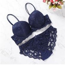 SALE- 2018 brand new sexy lace bra set solid flower three