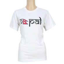 Round Neck Nepal Printed 100% Cotton T-Shirt For Women- Black - 02