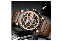 NaviForce NF9131 Day Date Function Luxury Chronograph Watch–RoseGold/Coffee