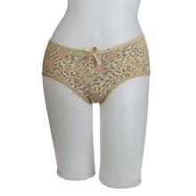 Skin Colored Netted Waist Printed Panty