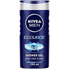 NIVEA MEN Shower Gel, Cool Kick Body Wash, Men, 250ml