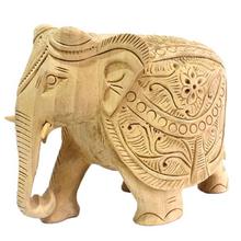 Brown Wooden Decorative Elephant Showpiece