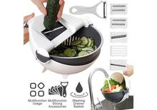 Multi-functional Wet Basket Vegetable Cutter Kitchen Manual Vegetable Slicer Draining Basket - Cutter Grater