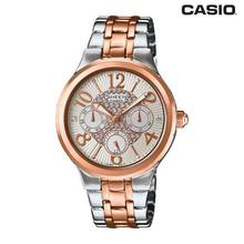 Casio Sheen Round Dial Chronograph Watch For Women-SHE-3058SG-7AUDR