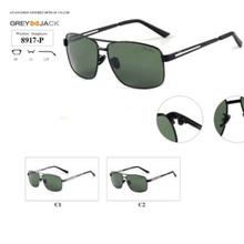 GREY JACK 8917 Gun Frame With Black Lens Polarized UV Protection Sunglass (Unisex)