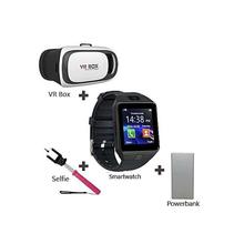 Combo Of Smartwatch+ VR Box+ Selfie Stick+ Power Bank