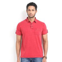 Indian Terrain Solid Polo T-shirts – Maroon