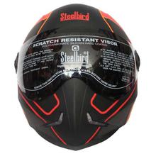 STEELBIRD Adonis Majestic Matte Full Helmet -  Black/red