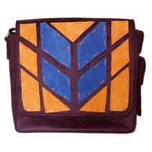 Purple Flap Lock Shoulder Bag(Unisex)