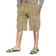 Summer Cargo Check Short Pockets Half Pant For Men