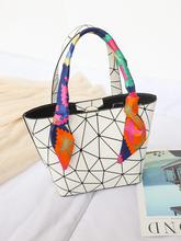 Twilly Scarf Geometric Print Tote Bag