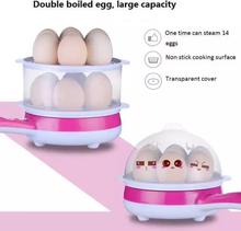 Double Layer 14 Egg Boiler With Handle Egg Cooker (14, Multicolor)