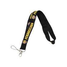 Black/Yellow FC Barcelona Printed Lanyard Keyring