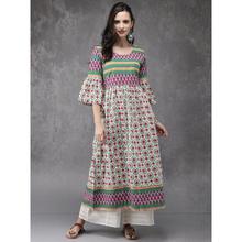 SALE- Women Multicoloured Printed A-Line Kurta