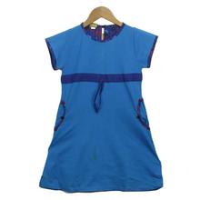 Sky Blue 100% Cotton Dress For Girls - CDR 3094