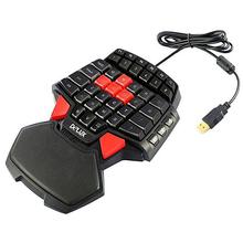 Delux T9 46-Key Single Handed Wired Keyboard Professional Ergonomic Gameboard