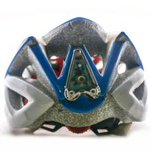 Cycling Helmet - Blue (Soldier) with LED Light