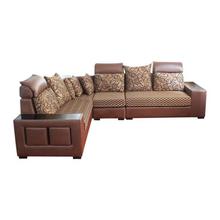 Sunrise Furniture HS-27 L-Shape Wooden Sectional Sofa - Brown