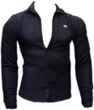 Black Plain Full Sleeve Shirt For Men