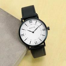 Black Strap White Dial Analog Watch (Unisex)