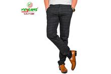 Virjeans Stretchable Cotton Check Chinos Pant for Men (VJC 713) Black