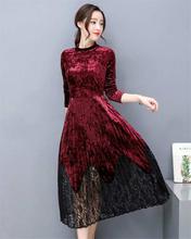 Maroon Korean Vintage Party/Casual Dress For Women