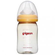 Pigeon Wide Neck PPSU Bottle w/ Peristaltic Plus Nipple (SS SIZE) 160ML