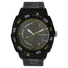 Sonata Analog Black Dial Men's Watch - 77001SM01A