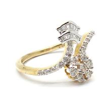 Yellow Solid Gold Women Diamond Ring-14 Carat (DRG5118)