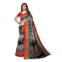 AKHILAM Women's Bhagalpuri Silk Saree with Unstitched Blouse