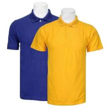 Pack Of 2 100% Cotton Polo T-Shirt For Men - Royal Blue/Yellow