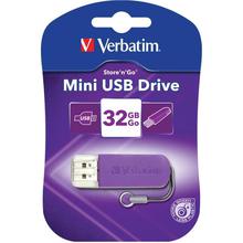 Verbatim 32GB Store'n'Go USB 2.0 Drive Mini - Violet(49833)