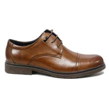 Brown Shiny Leather Formal Shoes For Men