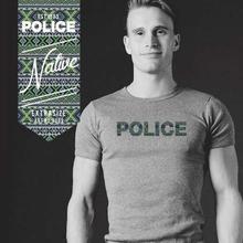 Police X069 Round Neck T-shirt For Men- Grey(Extra Size )