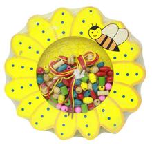 Yellow Wooden Beads For Kids