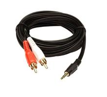 Audio Jack 3.5mm Stereo Male to Male 2 RCA Audio Speaker AUX Cable Cord Lotus 2 in 1 Audio Cable AV Jack 1.5M Cable