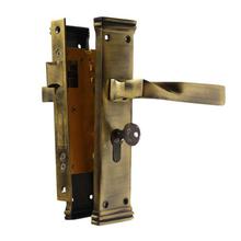 Dash Double Cylindrical Mortise Brass & Metal Lock Set With 3 Spare Keys - Brass