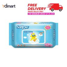 Soft Love Unscented Baby Wet Wipes - 80 Pulls