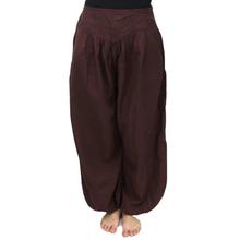 Brown Solid Harem Pants For Women (F8.1.138)