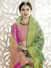 Stylee Lifestyle Green Patola Silk Jacquard Saree -1521